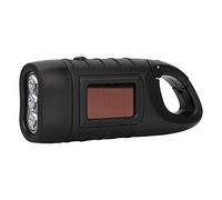 Psytfei Lampe de Poche Solaire Lampe Torche à Manivelle LED Rechargeable Flashlight Les Activité en Plein Air Lampe d'urgence pour Le Camping, Le hicking, l’Automne et Le survivalisme (Noir)