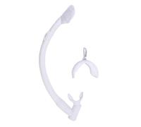 Psytfei Tuba d'apnée 2 en 1 en Silicone, Tube de Tuba Pliable et simplifié Enroulable pour la plongée sous-Marine, Noir (Blanche)
