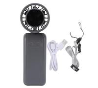 Psytfei Ventilateur Turbo portatif pliable, 5 niveaux réglables, affichage numérique silencieux, Mini ventilateur de poche Portable avec support (Grise)