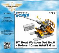 CMK N72044 - 1/72 - PT Bateau Weapon Jeu No.6 - Bofors 40mm Aa/ As Pistolet -