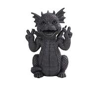 PT Garden Dragon Peace Victory Hands Dragon Garden Display Decorative Accent Sculpture Stone Finish 10 Inch Tall