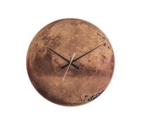 pt, Horloge Murale en Verre Mars - Marron