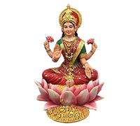 PT Lakshmi Déesse Hindoue sur Lotus Statue Sculpture