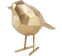 Pt Living - Oiseau en résine mat origami 17cm doré Doré G