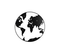 Pt' - Mappemonde en métal avec magnets World Map Noir