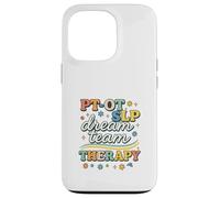PT OT SLP Dream Team Therapy Retro Lettering Coque pour iPhone 13 Pro