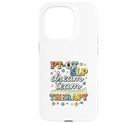PT OT SLP Dream Team Therapy Retro Lettering Coque pour iPhone 15 Pro