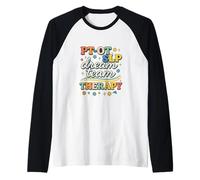 PT OT SLP Dream Team Therapy Retro Lettering Manche Raglan