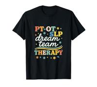 PT OT SLP Dream Team Therapy Retro Lettering T-Shirt