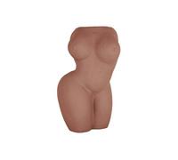 Pt' - Vase buste de femme en résine Lady orange terracotta
