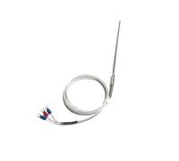PT100 Armored Temperature Sensor, WZPK-191, 1M Cable, Bendable Probe 100-300mm Length(1pc)(6x200mm)