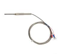 PT100 Sonde de capteur de température RTD avec boîtier en acier inoxydable - Longueur de la sonde 50 mm/100 mm et câble de 1 à 5 mètres pour la surveillance du processus (50 mm x 2 m)