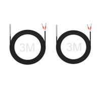 PT1000 Lot de 2 capteurs de température numériques étanches 3 m avec sonde en acier inoxydable étanche et câble en silicone jusqu'à 200 °C Compatible avec Raspberry Pi