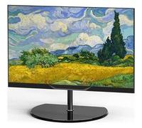 ONKRON Pied TV Universel Verre Trempé pour 32-65 Pouces, Poids de 35 kg, Meuble TV avec Support Pied TV Pivotant, Hauteur Réglable, VESA 100x100-400x400, Support TV sur Pied Noir PT2-B