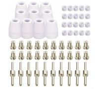 PT31 LG40 Kit de consommables pour cutter plasma - 60 embouts d'électrode, buses, coupelles de blindage et bagues à gaz pour L-TEC, JG-40, WSD-LG40, CUT-40/50, LGK