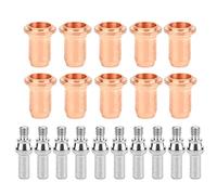 PT60 Plasma Torch Consumables Kit | 10 Electrodes 52582 & 10 Nozzles 51312 | Fine Red Copper Material for Accurate Cutting/Smooth Welding | Compatible Replacement Parts