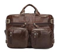 Ptasccne Sacoche en cuir for homme, sac à dos hybride ordinateur portable 14 pouces, sacoches messager for le travail et les voyages sacoche ordinateur