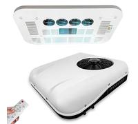 Climatiseur pour Camping-Car, 12V/24V Climatiseur de Toit Universel, Climatiseur de Toit pour RV, Faible Bruit, Compresseur à Rouleau, pour Camion, Camping-Car, Remorque,12V