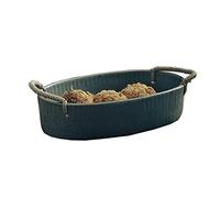 PTATT Corbeille à fruits vintage en céramique pour comptoir de cuisine - Support de rangement pour comptoir - Support de panier à fruits de cuisine avec poignée - Vert