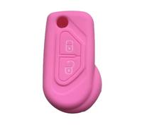 PTATT Couvercle de boîtier Porte-clé en Caoutchouc de Silicone Ensemble de Capot de Protection Coque de clé à Distance pour citroën DS3 Pliable à 2 Boutons sans clé