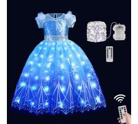 PTAYLTZX light up princesse robe fille glace et neige robe de princesse halloween robe de Noël bébé enfants