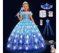 PTAYLTZX light up princesse robe fille glace et neige robe de princesse halloween robe de Noël bébé enfants