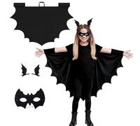 PTBWS Halloween Costume Chauve Souris Enfant, Fledermauskostüm Vampir Halloween Kostüm， Cape de Chauve Souris d'halloween,Fledermausflügel Vampir, pour 3-13 Filles et Garçons