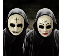 PTBWS Lot de 2 masques The Purge God & Cross Killer - The Purge Anarchy God - Masque d'Halloween - Masque d'horreur - Halloween - Carnaval - Costume de cosplay - Masques effrayants pour homme et femme