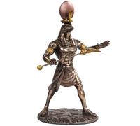 PTC Statue de Dieu mythologique égyptien Ra Finition Bronze 28 cm