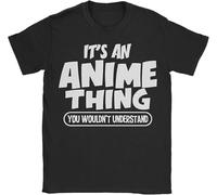 PTDDSWQ Lightn Mens It's an Anime Thing You Wouldn't Understand Funny T Shirt Personalize T-Shirt-Black Manches Courtes(Large)
