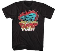 PTDDSWQ RATT Robot Rat Men's T Shirt Metal Album Cover Art Concert Tour Merch L Manches Courtes(3X-Large)