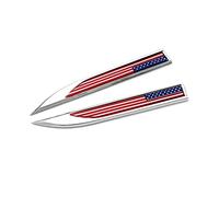 PTDecals 1 Paire États-Unis Drapeau métal emblème Autocollant 14,7 cm * 2 cm Taille US Drapeau US Stickers Graphique Badge pour véhicule Automobile Fenders côté Jupe Coffre hayon Porte Pare-Chocs