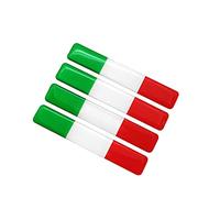 PTDecals 4 pièces 90x15mm Doux Flexible époxy Italie Drapeau Italien emblème Autocollant décalcomanies pour véhicule Auto Voiture Moto Casque décoration de la Maison