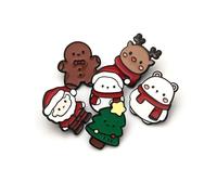 PTDecals 6 PIÈCES Noël Père Noël Arbre De Noël Petit Cerf Bonhomme De Neige Ours Broche Broches Pour Sac à Vêtements Décoration De Noël