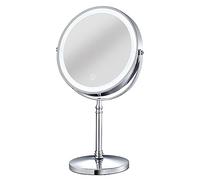 Ptdfjspt 1 Ensemble Miroir de Maquillage Rechargeable Grossissement Miroir Cosmétique 2 Luminosité Latérale avec 3 Couleurs A