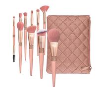 Ptdfjspt 10 Pcs Corail Rouge Brillant Maquillage Pinceau Ensemble Doux Cheveux Ombre À PaupièRes Fondation Beauté Maquillage Artiste Outil Ensemble