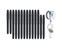 Ptdfjspt 24 Marqueurs Permanents à Pointe Fine Noirs, Marqueurs Permanents Rétractables avec Porte-Stylo Rétractable