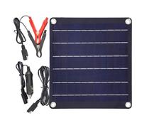 Ptdfjspt Kit de Panneaux Solaires 10W 12V, Chargeur Solaire Étanche, Chargeur Solaire Portable, Entretien de Batterie de Voiture, Pièces de Rechange, Accessoires