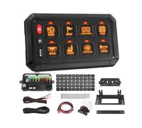 Ptdfjspt Panneau de Commutation LED Universel à 8 Gangs, Contrôle par Application, Couleurs RVB Réglables, Luminosité Multifonction pour Voiture Camion Tout-Terrain RV
