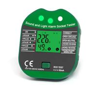 Ptdfjspt Testeur de Prise à Affichage Numérique, Testeur de Tension RCD, Détecteur Intelligent, Ligne Zéro, Vérification de Polarité, Phase, Prise UE avec Écran