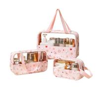 Ptdfjspt Trousse de Toilette de Voyage, Ensemble de, Trousse de Toilette 3 Pièces pour Produits de Soins de la Peau, Trousse de Toilette Portable, Sac de Douche Durabl