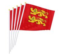 PTEROSAUR Lot de 100 drapeaux de France Normandie, 14 x 21 cm, petits drapeaux décoratifs à main (100)