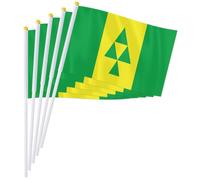 PTEROSAUR Prince Albert City Lot de 100 mini drapeaux à main 14 x 20,8 cm | Pour défilés, fêtes, célébrations, décoration d'intérieur
