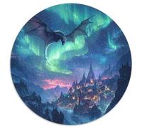 Ptérosaure 1000 Pièces Puzzle Rond Fantasy World Adultes Et Enfants DécoRation Murale Activité Différente 1000pcs (67.5x67.5cm)