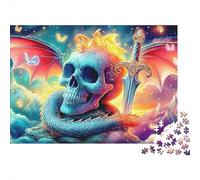 Ptérosaure 300 Piece Style Cartoon Puzzle - Jeu Cérébral, Décoration Maison & Plaisir Éducatif Apaisant (Défi en Groupe)
