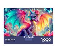 Ptérosaure Jigsaw Puzzle Jeu De Famille 1000 Pièces Fleurs Brillantes Puzzle Jouet Éduchatif Idées Cadeaux pour Adultes Et Enfants À Partir De 12 Ans 52x38cm/1000pcs