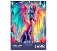 Ptérosaure Jigsaw Puzzle Jeu Difficile pour Les 1000 Pièces Fleurs Brillantes Puzzle Art Déco Idées Cadeaux pour Adultes Et Enfants À Partir De 14 Ans 52x38cm/1000pcs