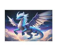 Ptérosaure Puzzle De 1000 Pièces en Bois pour EnfFourmis Adultes, Puzzles en Matériau Recyclé De Qualité Supérieure （75×50cm）