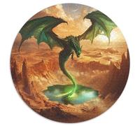 Ptérosaure Puzzle Rond De 1000 Pièces pour Adultes Fantasy World Qualité Premium Artistique Art Relaxation Activité Assemblage Réduction 1000pcs (67.5x67.5cm)