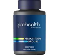 Pterostilbene Supplement (250mg, 60 Capsules) | Clinically Proven, Third-Party Tested Antioxidant for Heart & Brain Health | Activates Longevity Genes